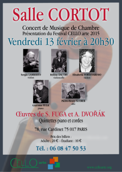 Concert février 2015 Salle Cortot